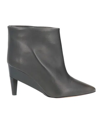 Isabel Marant Minimalist Leather Ankle Boots In Black