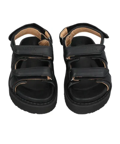 Isabel Marant Minimalist Leather Sandals In Black