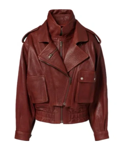 Isabel Marant Minimalist Long Sleeve Jacket In Burgundy