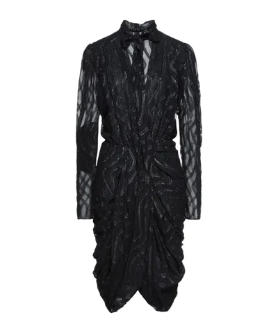 Isabel Marant Minimalist Long-sleeve Dress In Black