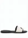 Isabel Marant Minimalist Off-white Strap Slide Sandal With Contoured Footbed In White