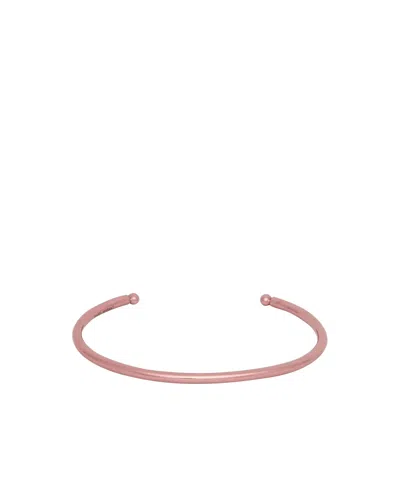 Isabel Marant Minimalist Open Cuff Bangle In Pink