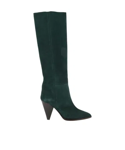 Isabel Marant Minimalist Pointed-toe Cowboy Boots In Green