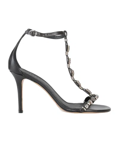 Isabel Marant Minimalist Round-toe Comfortable Sandals In Black