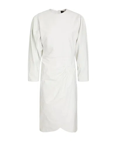 Isabel Marant Minimalist Slimfit Leather Skirt In White