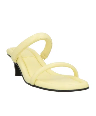 Isabel Marant Minimalist Solid Color Leather Sandals In Yellow
