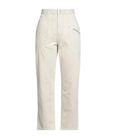Isabel Marant Minimalist Solid Color Straight Leg Jeans In Gold
