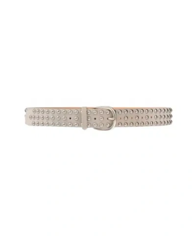 Isabel Marant Minimalist Suede Belt In Nude