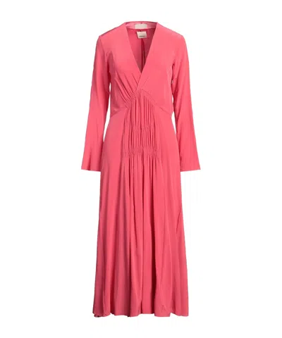 Isabel Marant Minimalist Waistcinched Dress In Pink