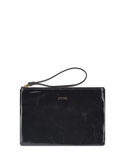 Isabel Marant Mino Zip-top Leather Clutch
