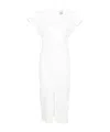 Isabel Marant Nadela Asymmetric Gathered Cotton-jersey Maxi Dress In White