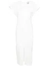 Isabel Marant Nadela Asymmetric Gathered Cotton-jersey Maxi Dress In White
