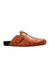 Isabel Marant Buckle-fastening Studded Clogs In Brown