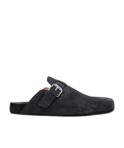 Isabel Marant Mirvinh Leather Clog Slippers In Black