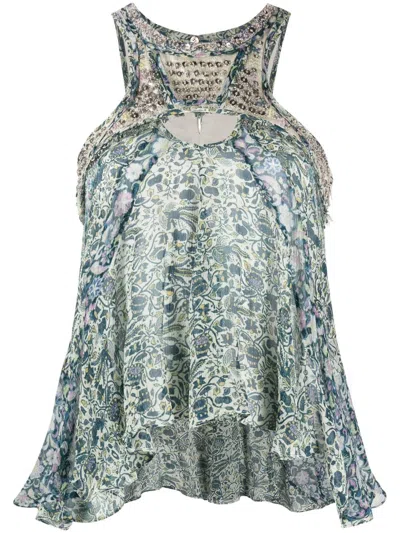 Isabel Marant Onyle Printed Silk Chiffon Top In Multi