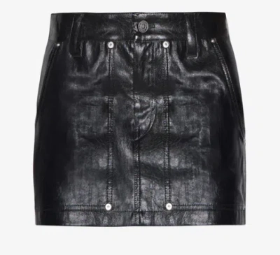 Isabel Marant Mixed-fabric Stylish Skirt Design In Black