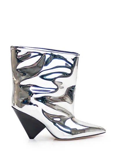 Isabel Marant Miyako 高跟皮靴 In Silver