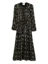 Isabel Marant ml Sana Black Dress With Golden Stripes