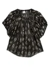 Isabel Marant Mm Sonae Black Top With Golden Stripes Print