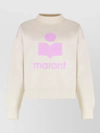 Isabel Marant Moby Cotton Logo Crew Neck Sweatshirt In Multi