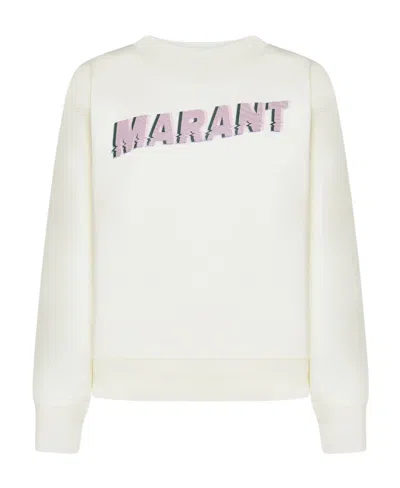 Isabel Marant Mobyli 'marant' Sweatshirt In White