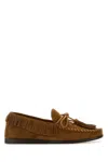 Isabel Marant Fitza Brown Loafers With Fringed Details And Front Bow In Suede Woman In Brown