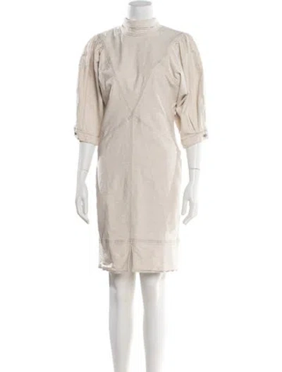 Pre-owned Isabel Marant Mock Neck Knee-length Dress In Neutral