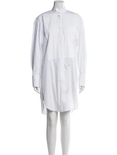 Pre-owned Isabel Marant Mock Neck Knee-length Dress In White