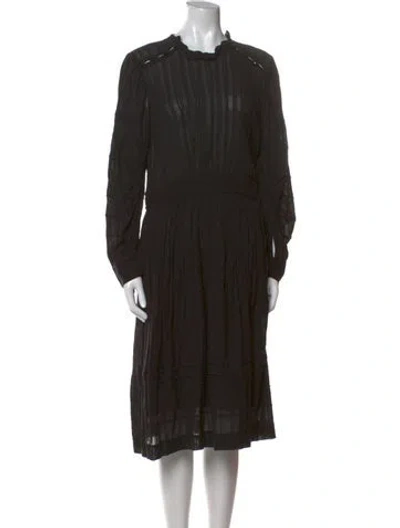 Pre-owned Isabel Marant Mock Neck Long Dress In Black