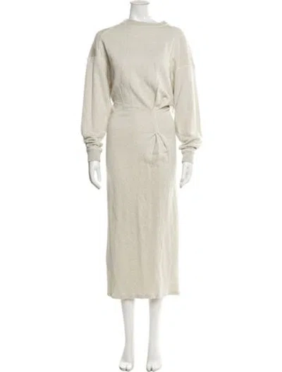 Pre-owned Isabel Marant Mock Neck Long Dress In White