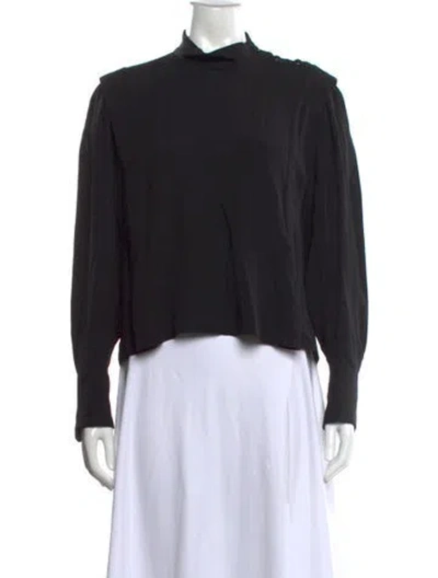 Pre-owned Isabel Marant Mock Neck Long Sleeve Sweatshirt In Black