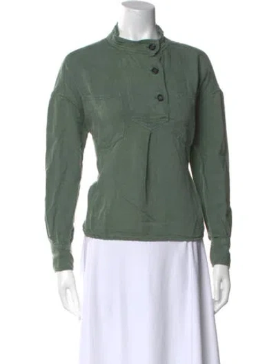 Pre-owned Isabel Marant Mock Neck Long Sleeve Sweatshirt In Green