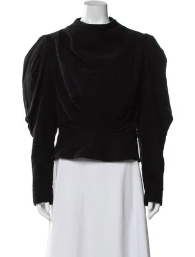 Pre-owned Isabel Marant Mock Neck Long Sleeve Top In Black