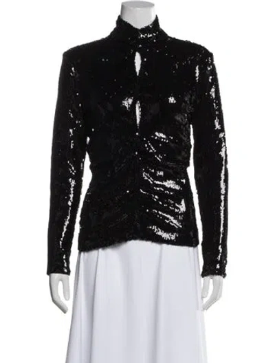 Pre-owned Isabel Marant Mock Neck Long Sleeve Top W/ Tags In Black