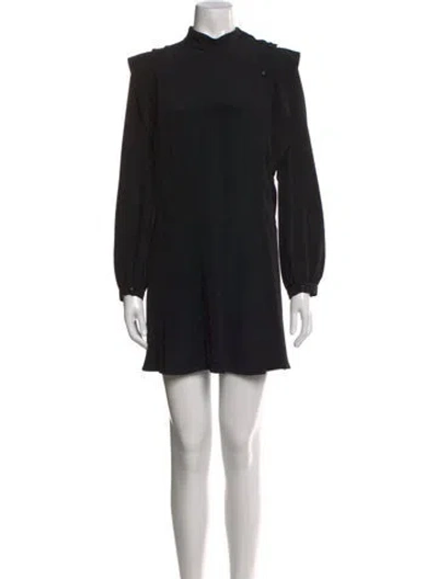 Pre-owned Isabel Marant Mock Neck Mini Dress In Black