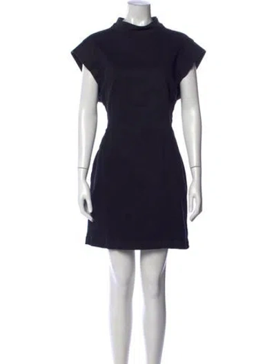 Pre-owned Isabel Marant Mock Neck Mini Dress In Black