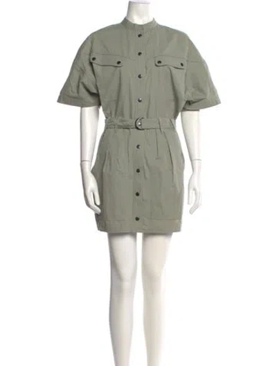 Pre-owned Isabel Marant Mock Neck Mini Dress In Green