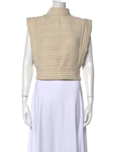 Pre-owned Isabel Marant Mock Neck Sleeveless Top In Neutral