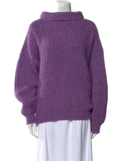 Pre-owned Isabel Marant Mock Neck Sweater In Purple