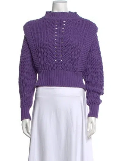 Pre-owned Isabel Marant Mock Neck Sweater In Purple