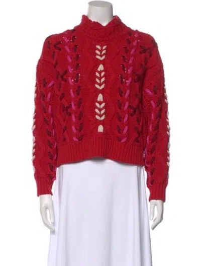 Pre-owned Isabel Marant Mock Neck Sweater In Red