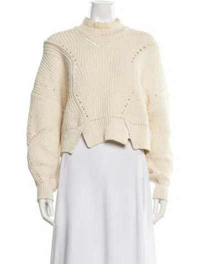 Pre-owned Isabel Marant Mock Neck Sweater In White
