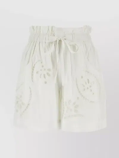 Isabel Marant Modal Blend Hidea Shorts In 20wh White