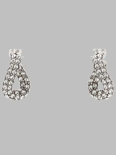Isabel Marant Modern Textured Drop Earrings In Silver