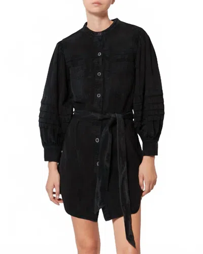 Isabel Marant Moe Mini Dress In Faded Black
