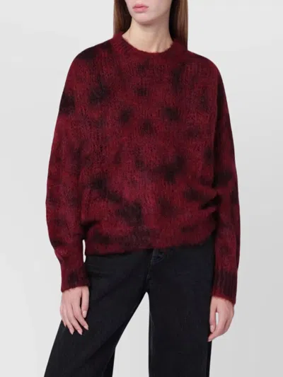 Isabel Marant Mohair And Wool Crew Neck Sweater In Red