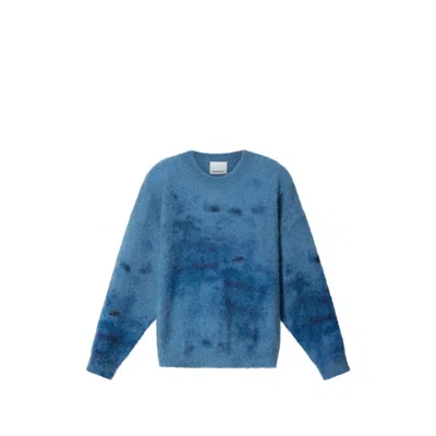 Isabel Marant Mohair And Wool Faded Tie-dye Sweater In Blue