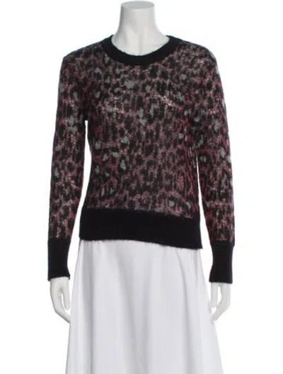 Pre-owned Isabel Marant Mohair Animal Print Sweater In Black