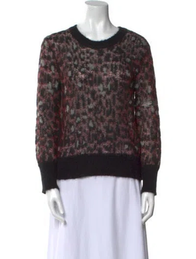 Pre-owned Isabel Marant Mohair Animal Print Sweater In Black