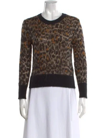 Pre-owned Isabel Marant Mohair Animal Print Sweater In Neutral
